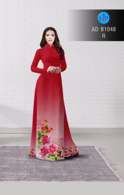 Vải áo dài hoa hồng dây-DT 3218