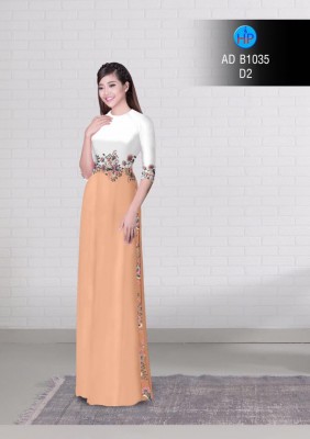 Vải áo dài hoa văn ngang eo-DT 3220