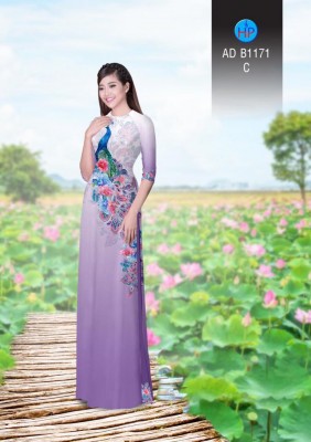 Vải áo dài chim Công-DT 3277