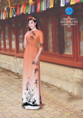 Vải áo dài phong cảnh-DT 3279