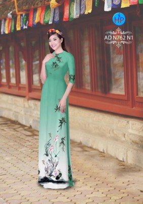 Vải áo dài phong cảnh-DT 3279