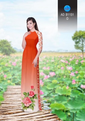 Vải áo dài hoa Hồng-DT 3280