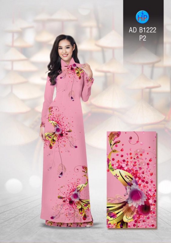 Vải áo dài chim Công
