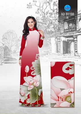 Vải áo dài hoa Sen-DT 3295