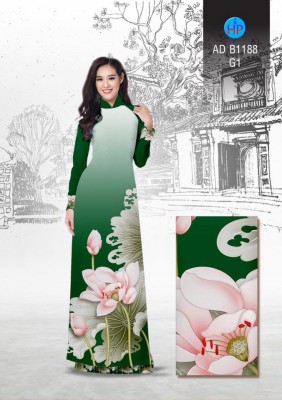 Vải áo dài hoa Sen-DT 3295