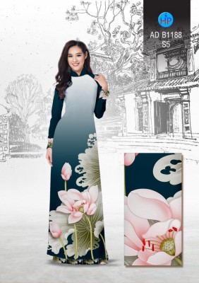 Vải áo dài hoa Sen-DT 3295