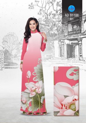 Vải áo dài hoa Sen-DT 3295