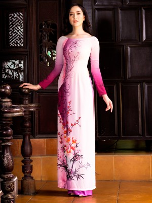Vải áo dài hoa dây-DT 3304