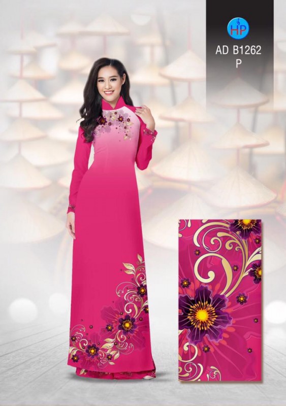 Vải áo dài hoa quý phái