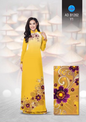 Vải áo dài hoa quý phái-DT 3318