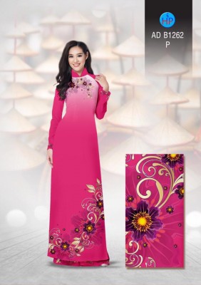 Vải áo dài hoa quý phái-DT 3318