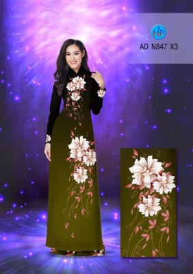 Vải áo dài hoa 3D-DT 3321