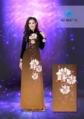 Vải áo dài hoa 3D-DT 3321