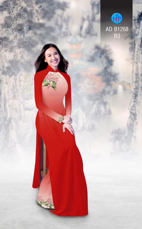 Vải áo dài hoa Sen