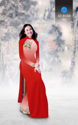 Vải áo dài hoa Sen-DT 3323
