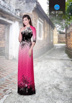 Vải áo dài hoa văn trên dưới-DT 3328