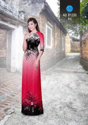 Vải áo dài hoa văn trên dưới-DT 3328