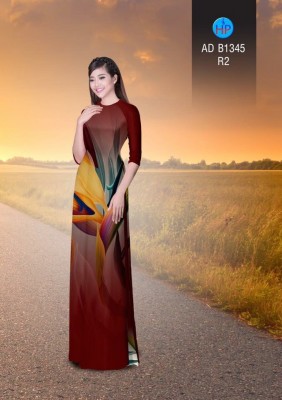 Vải áo dài hoa lập thể`-DT 3337