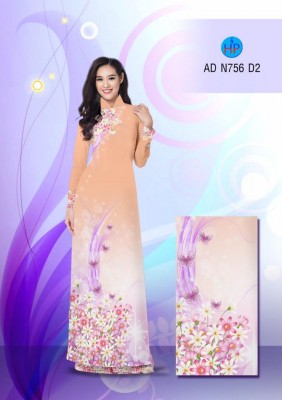 Vải áo dài hoa dây lấp lánh-DT 3339