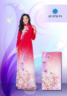 Vải áo dài hoa dây lấp lánh-DT 3339