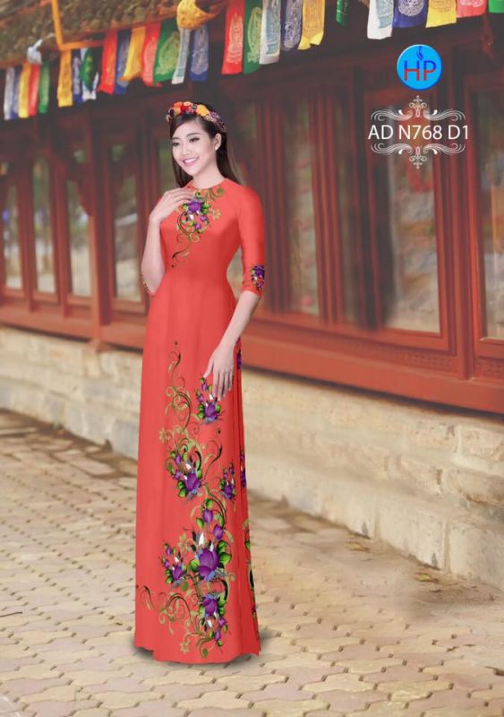 Vải áo dài hoa dây