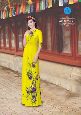 Vải áo dài hoa dây-DT 3341