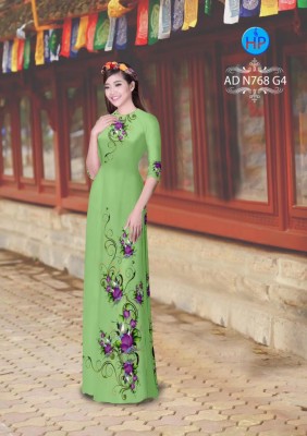 Vải áo dài hoa dây-DT 3341