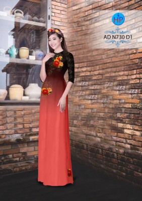 Vải áo dài hoa chùm nhỏ-DT 3342