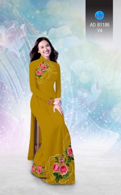 Vải áo dài hoa hồng-DT 3348