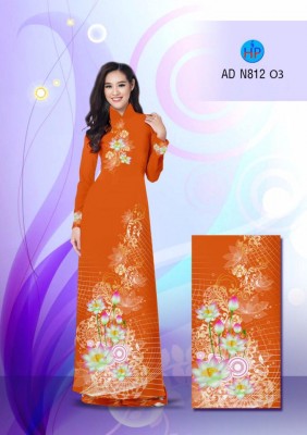 Vải áo dài hoa Sen lấp lánh-DT 3350