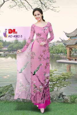 Vải áo dài phong cảnh-DT 3353