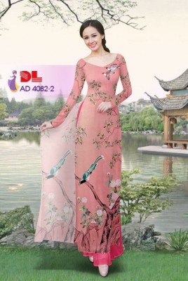 Vải áo dài phong cảnh-DT 3353