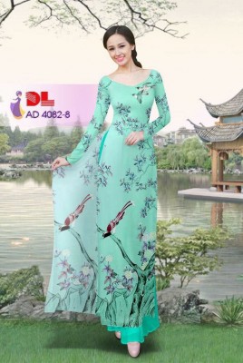 Vải áo dài phong cảnh-DT 3353