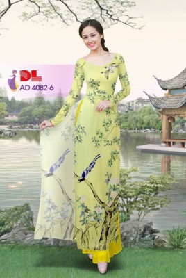 Vải áo dài phong cảnh-DT 3353