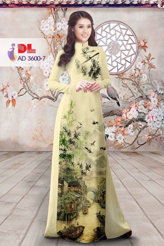 Vải áo dài phong cảnh