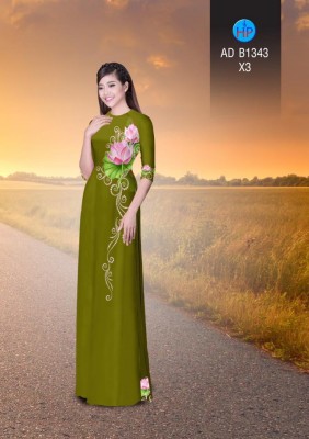 Vải áo dài hoa sen-DT 3369