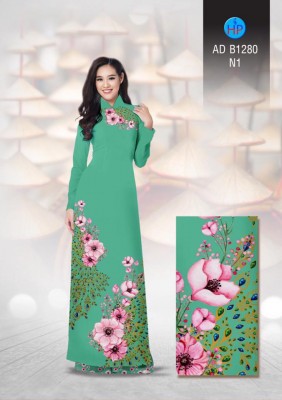 Vải áo dài hoa tua tủa-DT 3377