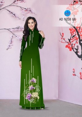 Vải áo dài hoa Cẩm Chướng-DT 3379
