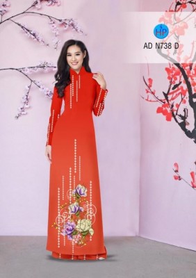 Vải áo dài hoa Cẩm Chướng-DT 3379