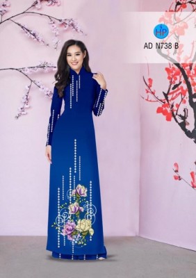 Vải áo dài hoa Cẩm Chướng-DT 3379