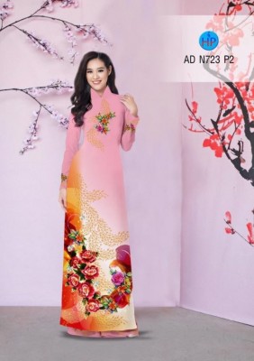 Vải áo dài hồng dây-DT 3381