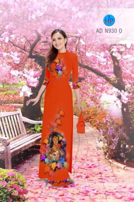 Vải áo dài hình mẹ bồng con-DT 3394