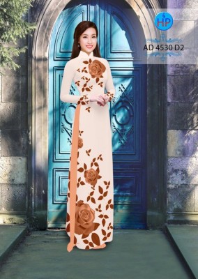 Vải áo dài hoa Hồng-DT 3397