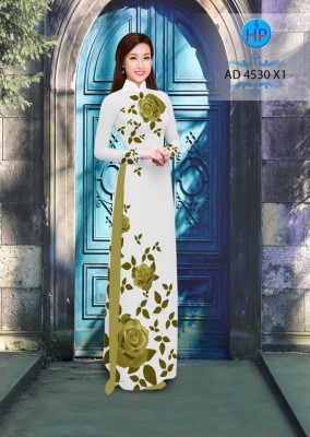 Vải áo dài hoa Hồng-DT 3397