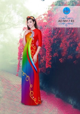 Vải áo dài sắc màu chạy dọc-DT 3399
