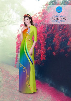Vải áo dài sắc màu chạy dọc-DT 3399