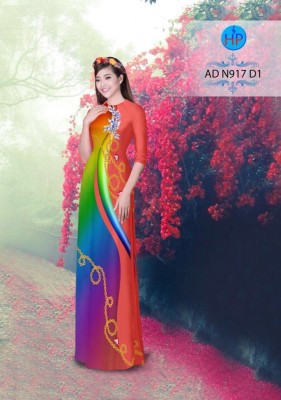 Vải áo dài sắc màu chạy dọc-DT 3399