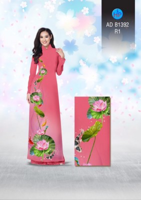 Vải áo dài hoa Sen-DT 3411