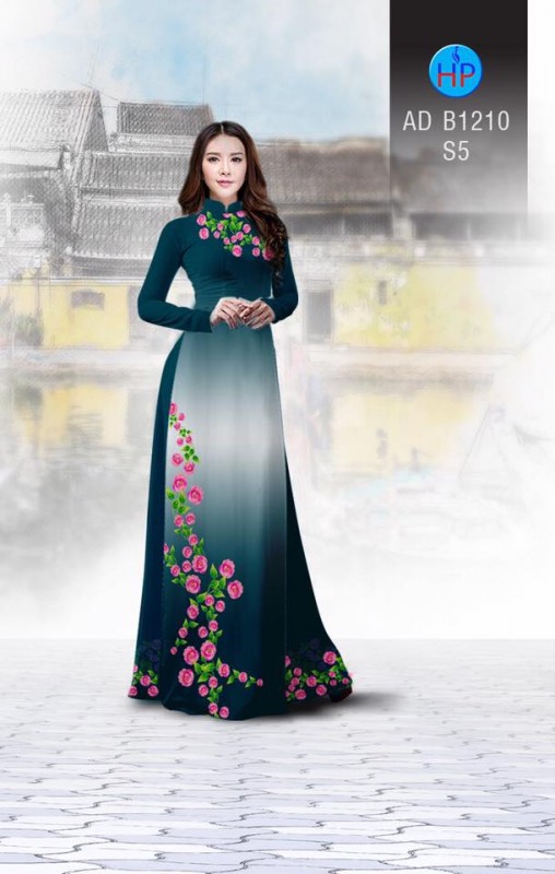 Vải áo dài hoa mười giờ