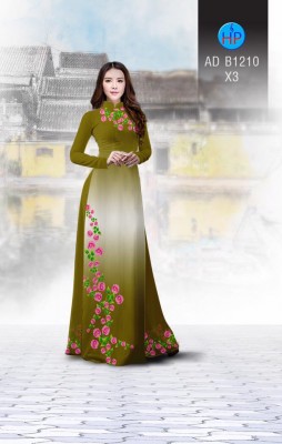 Vải áo dài hoa mười giờ-DT 3412